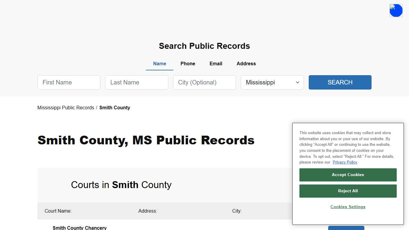 Smith County, MS Public Court, Arrest and Inmate Records - ThePublicIndex