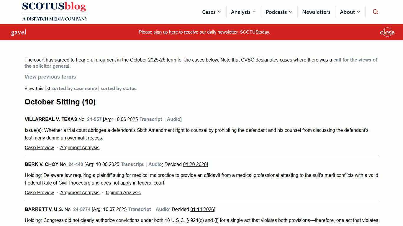 October Term 2025 - SCOTUSblog